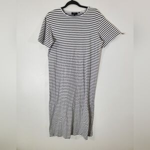 THEROY Woman's Striped Black and White Dress
